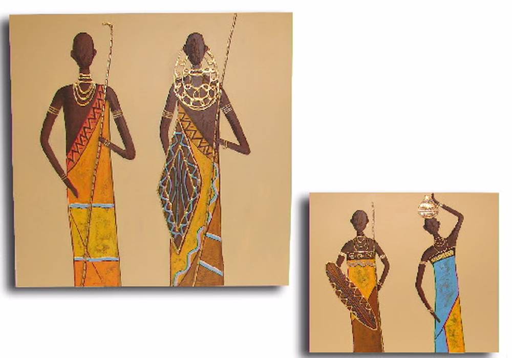 Pareja 2 cuadros mujeres africanas - Expo Movel
